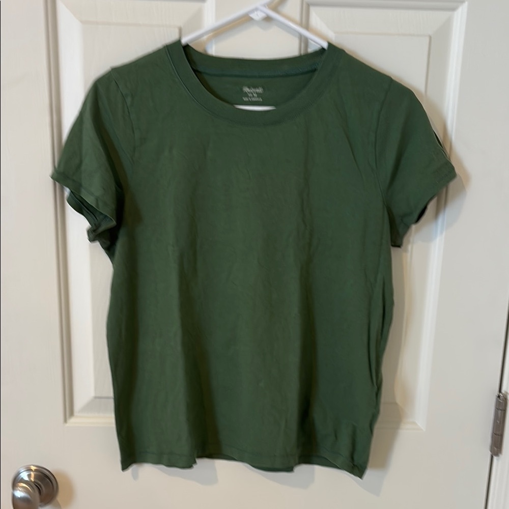 Madewell Green Fitted Short Sleeve T-Shirt
